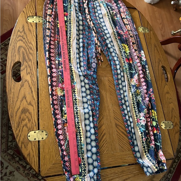 JOHNNY WAS Floral Silk Joggers - Picture 6 of 16